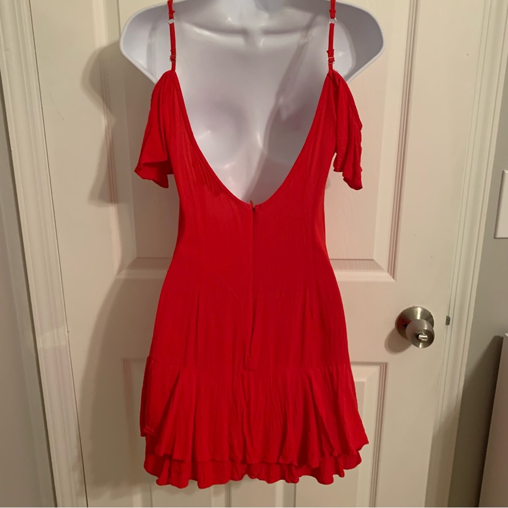 Lulus Ruffled Up Red Mini Dress - Picture 6 of 8
